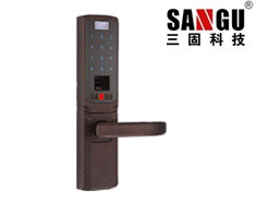 智能指纹密码锁厂家  三固科技